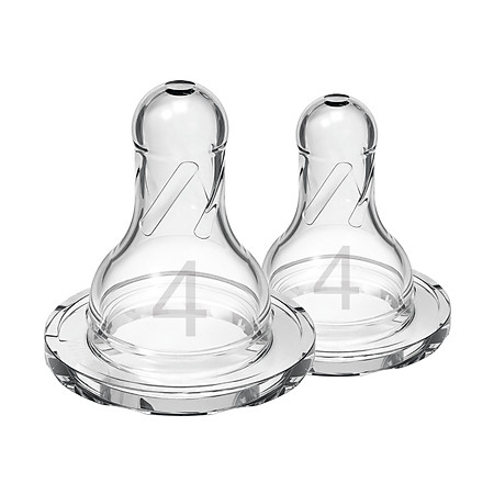 Bộ 2 núm ti Dr.Brown's bình sữa cổ thường Số 4 (9 tháng trở lên)