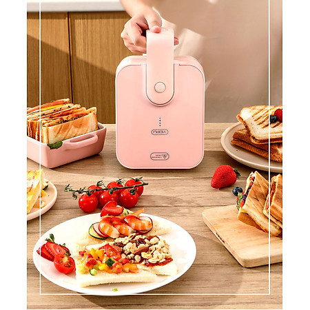 Máy Nướng Bánh Mì Sandwich Bánh Kẹp Đa Năng Dễ Sử Dụng, Rán Trứng, Rán Thịt Chống Dính Tuyệt Đối - Hàng chính hãng
