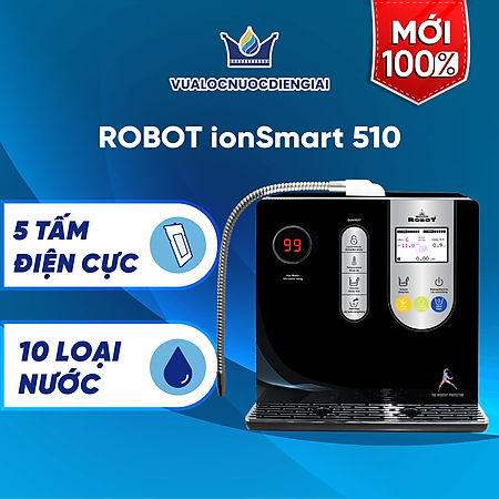 Máy Lọc Nước Điện Giải Ion Kiềm ROBOT IonSmart 510 Nóng Thông Minh - Hàng Chính Hãng