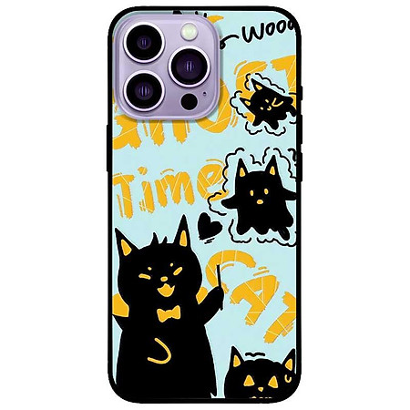 Ốp lưng cho iPhone 12 - iPhone 12 Pro - 12 Pro Max - 13 Mini - iPhone 13 - 13 Pro - 13 Pro Max - Mèo Mun GHOST - Hàng Chính Hãng
