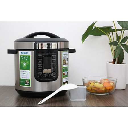 Nồi áp suất điện 6L Philips HD2137/65 - Hàng chính hãng - Chỉ giao hàng tại HN và một số khu vực