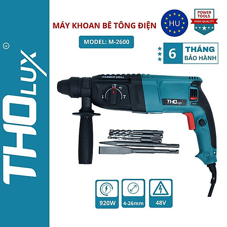 Máy khoan đục bê tông điện Tholux M-2600 Công suất 920W