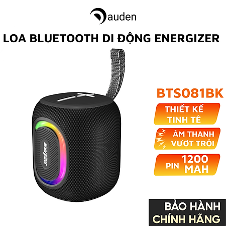 Loa Bluetooth di động Energizer BTS081BK, bảo hành 24 tháng 1 đổi 1 - Hàng chính hãng