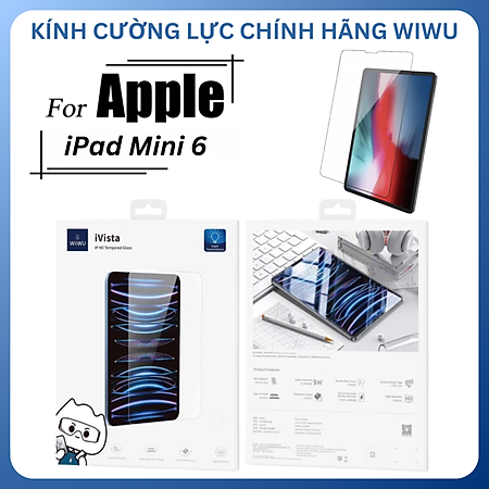 Kính Cường Lực Dành Cho iPad Mini 6/Mini 7 iVista – Chống Vỡ, Chống Trầy Xước - Hàng Chính Hãng