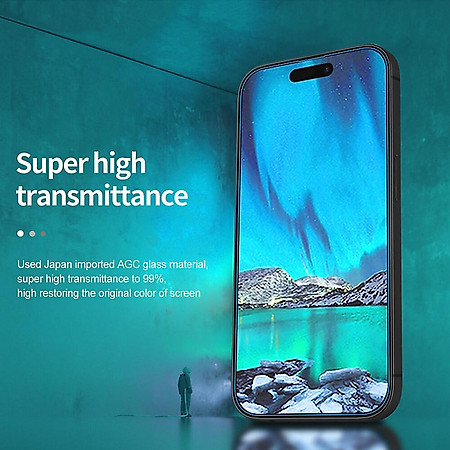 Dán kính cường lực cho iPhone 15 Pro, Iphone 15, iPhone 15 Plus, iPhone 15 Pro Max Nillkin Amazing H+ Pro (mỏng 0.2 mm, vát cạnh, chống trầy, chống va đập - Hàng chính hãng