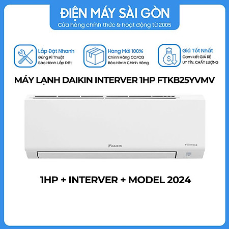 Máy lạnh Inverter Daikin 1.0hp (9000BTU) FTKB25YVMV-Hàng chính hãng