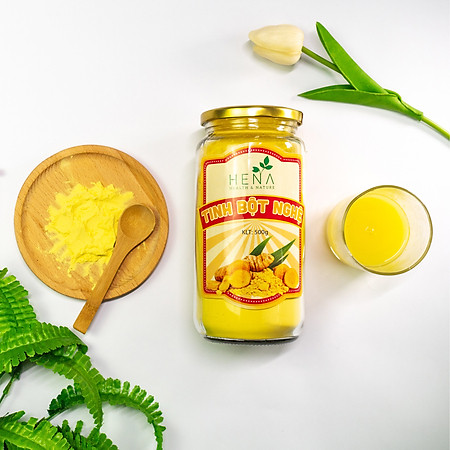 Tinh Bột Nghệ Nano Cao Cấp Hena 500g - 100% Tinh Bột Nghệ Nguyên Chất - Đã Được Kiểm Nghiệm và Công Bố - Hoàn Toàn Nguyên Liệu Hữu Cơ - Sản Phẩm Chính Hãng - Thương Hiệu Cao Cấp - Uy Tín