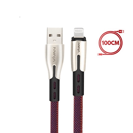 Cáp sạc và truyền dữ liệu VIVAN VXL100 1M 2.4A - Tương thích với các thiết bị Apple, sạc nhanh, Hàng chính hãng