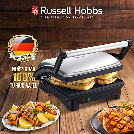 Máy Nướng Bánh Mì Panini/ Vỉ nướng 3in1 Russell Hobbs Cook@Home 17888-56 - Hàng Chính Hãng Nhập Khẩu Từ Đức & EU