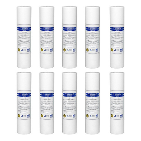 Bộ 10 Lõi lọc nước số 1 PP 1micron dùng trong máy lọc nước (Hàng chính hãng)