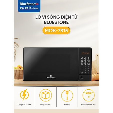 Lò Vi Sóng Điện Tử Bluestone MOB-7815 (20 Lít) - Hàng chính hãng