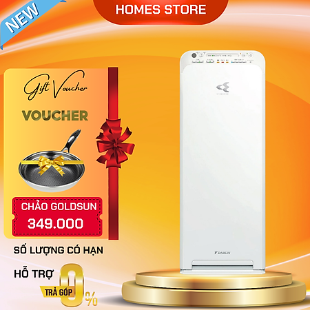 Máy Lọc Không Khí Daikin MCK55TVM6 Công nghệ Streamer 3C Tích Hợp Ion Plasma Lõi Lọc Tuổi Thọ Lên Đến 10 Năm, Diệt Khuẩn Và Lọc Sạch 99,97% Bụi Bẩn, Diện Tích Sử Dụng 40 m2, Công Suất 58W - Hàng Chính Hãng