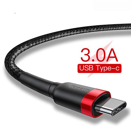 Cáp sạc nhanh, truyền dữ liệu tốc độ cao Baseus Cafule Type C (3A, Sạc nhanh Quick charge 3.0) - Hàng Chính Hãng