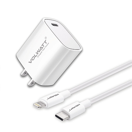 Củ sạc nhanh Volwatt GE-20P-C-M GaN 20W Fast Charger - Hàng Chính Hãng Full Box