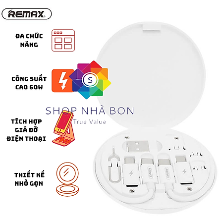 Bộ cáp sạc nhanh đa năng REMAX Wanbo Series 60W RC-190 - Hàng chính hãng