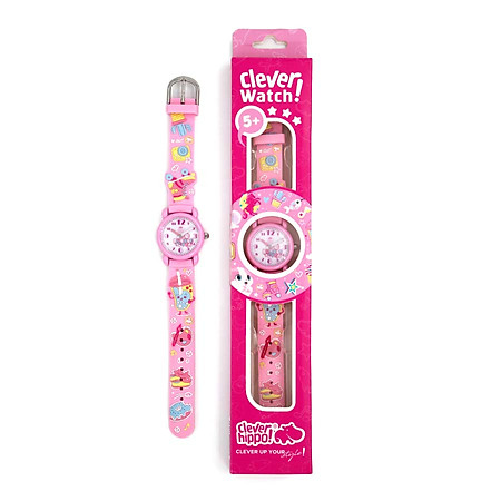 Đồng Hồ Trẻ Em Clever Watch - Milk Tea Hồng Clever Hippo WG011/PINK