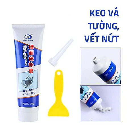 Keo vá tường,Keo trám vết nứt tường thông minh - Tặng kèm bộ dụng cụ KEO VÁ TƯỜNGFREESHIPKEO VÁ TƯỜNG NỨT CHUYÊN DỤNG VÁ VẾT THỦNG TƯỜNG NHÀ CAO CẤP CHỐNG NƯỚC CHỐNG MỐC TIỆN DỤNG