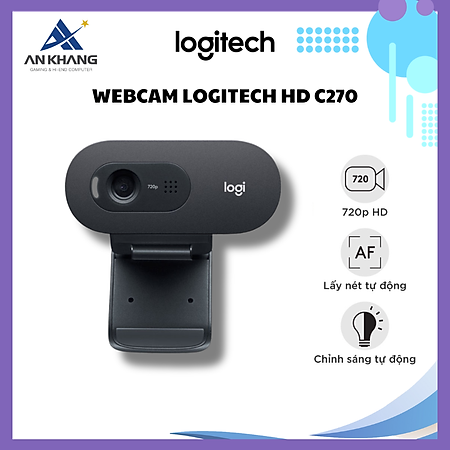 Thiết bị truyền hình ảnh (Webcam) Logitech C270 tích hợp Micro - Hàng Chính Hãng