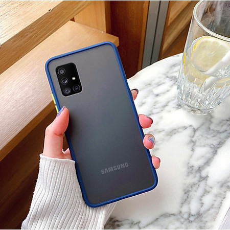 Ốp lưng cho SamSung Galaxy A31 nhám viền màu chống sốc chống vân tay bảo vệ camera - Hàng chính hãng