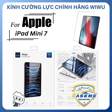 Kính Cường Lực Dành Cho iPad Mini 7 iVista – Chống Vỡ, Chống Trầy Xước - Hàng Nhập Khẩu
