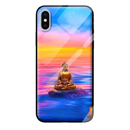 Ốp kính cường lực cho iPhone XS MAX mẫu phật 252 - Hàng chính hãng