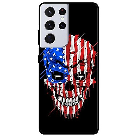 Ốp lưng dành cho Samsung S21 - S21 Plus - S21 Ultra mẫu Đầu Lâu Lá Cờ