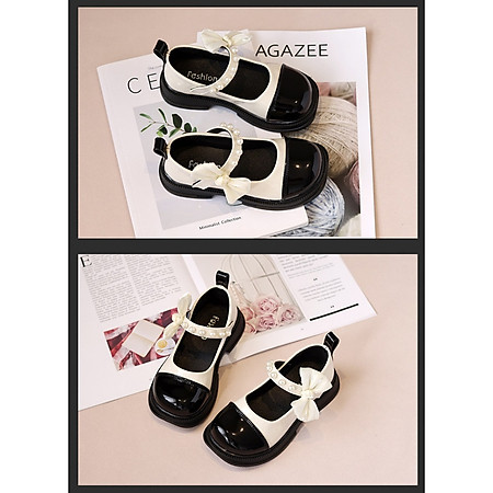 Giày bít mũi tiểu thư bé gái phong cách Hàn Quốc size 26-36 hàng Quảng Châu cao cấp