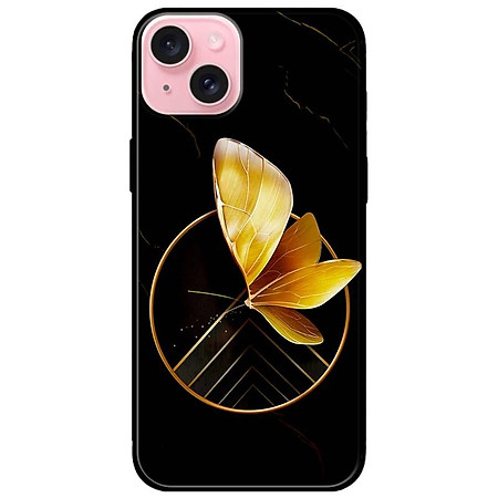 Ốp lưng dành cho Iphone 15 - Iphone 15 Plus - Iphone 15 Pro - Iphone 15 Pro Max - Vòng Tròn Bướm Vàng - Hàng Chính Hãng
