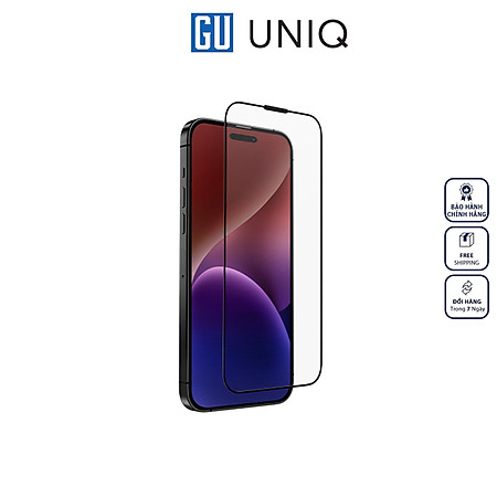 Kính Cường Lực UNIQ OPTIX Vivid Clear Dành Cho iPhone 15/15 Plus/ 15 Pro/ 15 Pro Max hiển thị rõ nét chính xác màu Hàng Chính Hãng