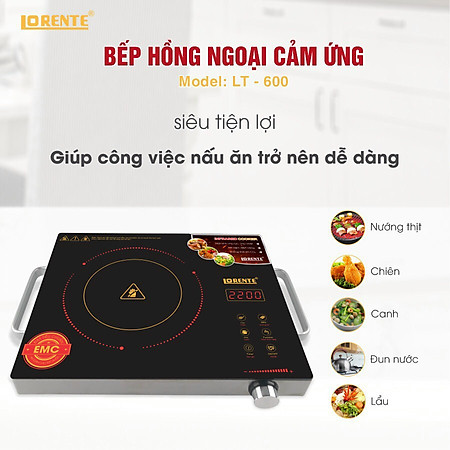 Bếp hồng ngoại cảm ứng Lorent model LT 600 công suất 2200w Hàng Nhập Khẩu