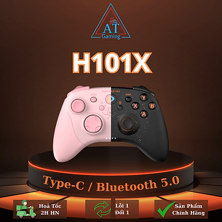 Tay cầm chơi game không dây DAREU H101X (Dual Mode: Type-C, Bluetooth) - Hàng chính hãng