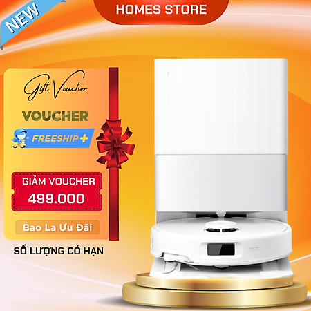 Robot Hút Bụi Lau Nhà Roborock QRevo Edge 5V1 Lực 18.500 Pa Xòe Giẻ, Xòe Chổi - Hàng Chính Hãng