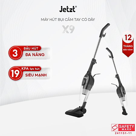 Máy hút bụi cầm tay có dây JETZT X9, lực hút 19000PA, hàng chính hãng