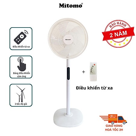 Quạt Cây Đứng Mitomo FCE-60 có điều khiển từ xa, hẹn giờ hàng chính hãng