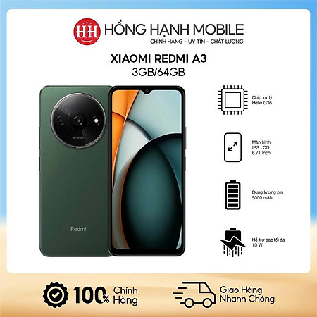 Điện Thoại Xiaomi Redmi A3 3GB/64GB - Hàng Chính Hãng