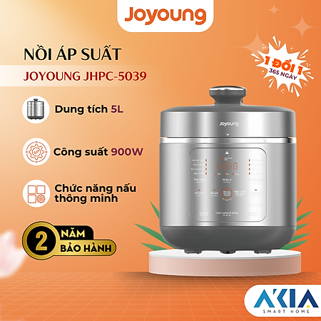 Nồi cơm áp suất Joyoung JHPC-5039 - Dung tích 5L, Công suất 900W, Chữ tiếng Việt - Hàng chính hãng