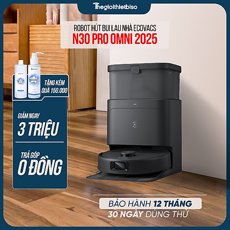 - Robot Hút Bụi Lau Nhà Ecovacs Deebot N30 Pro Omni - Bản màu đen 2024 - Hàng chính hãng Ecovacs