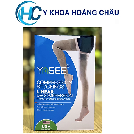 Vớ y khoa Đùi Không Bàn Chân - Suy Giãn Tĩnh Mạch Yasee - Tất y khoa giãn tĩnh mạch (1 đôi)