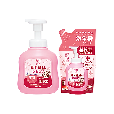 Combo sữa tắm gội toàn thân Arau Baby 450ml (01 chai + 01 túi)