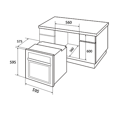 Lò Nướng Âm tủ KAFF KF-901 - 60L Malaysia - Hàng Chính Hãng