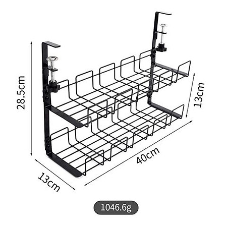 Giá đỡ ổ cắm điện treo cạnh bàn ZAKI không cần khoan đục siêu chắc chắn - Hàng Chính Hãng