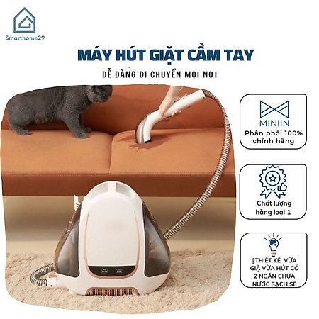 Máy Hút Giặt Cầm Tay B100 Đa Năng, Di Động Chuyên Dùng Cho Sofa, Nệm, Rèm, Thảm, Đánh Bật Mọi Vết Bẩn - Hàng Chính Hãng