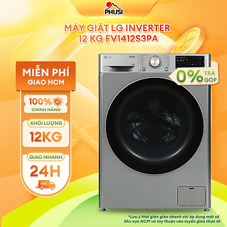 Máy giặt LG FV1412S3PA inverter 12.0kg - Hàng chính hãng (chỉ giao HCM)