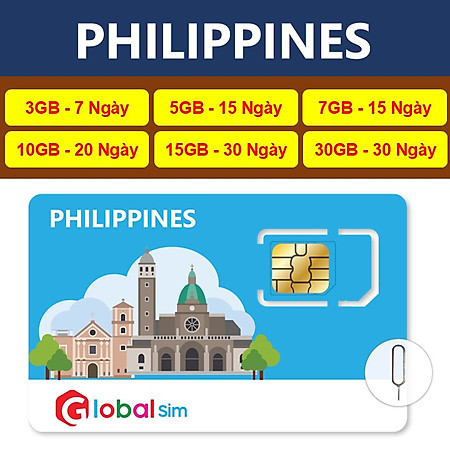 SIM DU LỊCH PHILIPPINES - GÓI CỐ ĐỊNH (HÀNG CHÍNH HÃNG)