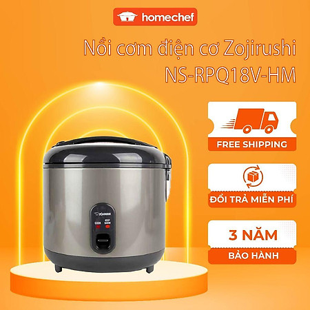 Nồi cơm điện cơ Zojirushi 1.8L, NS-RPQ18V-HM, công suất 485W, sản xuất tại Thái Lan, bảo hành 3 năm | Hàng chính hãng
