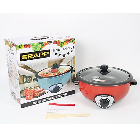 Nồi Lẩu Điện Đa Năng SRAPP SP-EP35 3,5 lít - Màu Ngẫu Nhiên - Hàng Chính Hãng