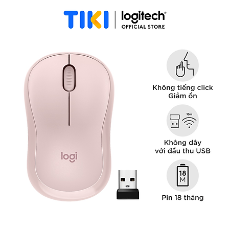 Chuột Không Dây Logitech M220 Silent Plus - Hàng Chính Hãng