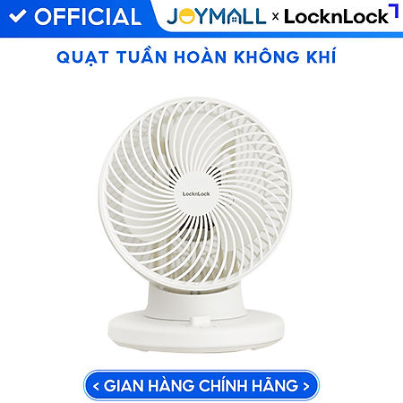 Quạt tuần hoàn không khí LocknLock Bianco ENF156IVY, Hàng chính hãng, mini để bàn, luồng gió đa chiều - JoyMall
