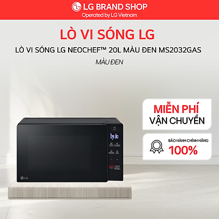 Lò Vi Sóng LG NeoChef 20l màu Đen MS2032GAS - Hàng chính hãng