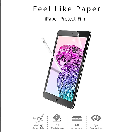 Dán màn hình  iPad Paper-like dành cho iPad Gen 7/8/9 10.2inch, Ipad Pro 11inch 2018/2020/2021/Air 4/Air 5, iPad Pro 12.9 2018/2020/2021, iPad Gen 10 chống vân tay cho cảm giác vẽ như trên giấy - Hàng Chính Hãng